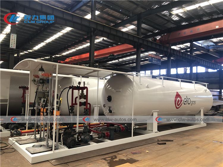 5t 10t 10000l 20000L 10mt Lpg Skid Tank Cylinder Refilling