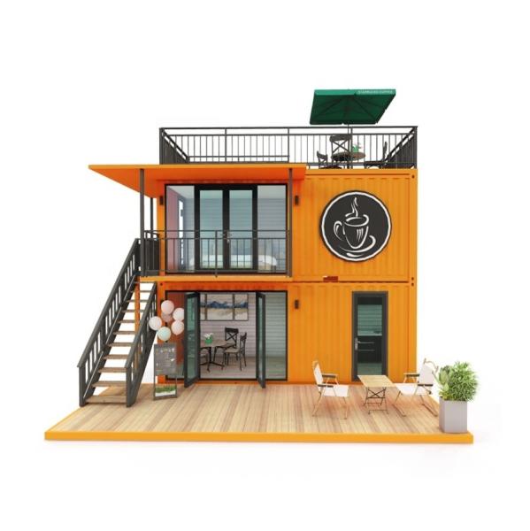 Other Wall 50/75/100mm Wave Sandwich Panel 20FT 40FT Prefab Mini Pop-up Shop