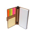 Advertising Eco Friendly Kraft Paper Sticky Notebook With Pen