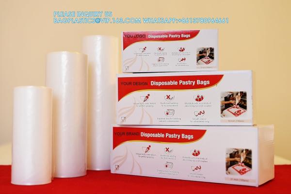 21-Inch Nonskid Ultra Thick Disposable Pastry Bags On Roll, Piping Bags On Roll,