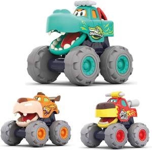 Wholesale No Battery 3 Pack Friction Powered Pull Back Toy Cars Set for 1 2 3 Year Old Boys from china suppliers
