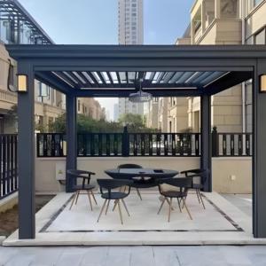 Wholesale Outdoor Aluminum Pergola With Fixed Shutter Corrosion Resistant from china suppliers