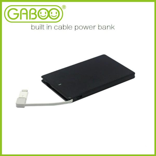 HG-1603 Leather power bank with lightning connector & micro usb cable