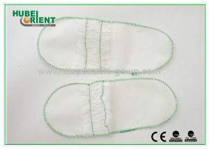 Wholesale Comfortable White Disposable Hotel Slippers with Lace Part Top from china suppliers