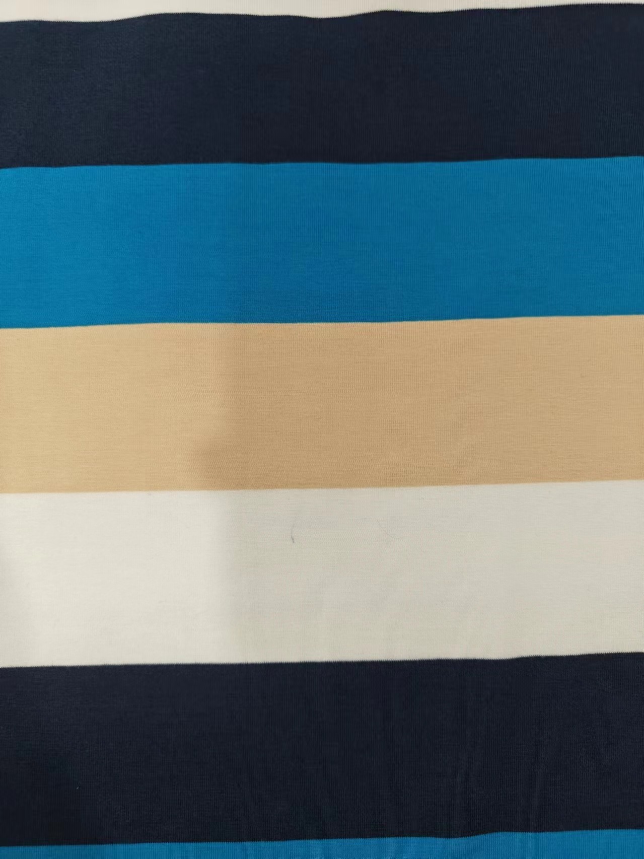 Smooth And Environmental Friendly Good Quality Striped Knit Fabric For T-Shirt