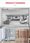 Stainless Steel H-Shaped Pull Handle for Bathroom Glass Doors in Office