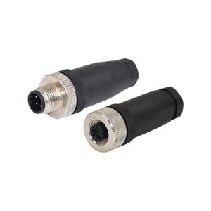 Wholesale IP68 3 - 17 Pin M12 Waterproof Connector Fielded Installation Screw Plug Socket from china suppliers