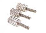 Nickel Finish Fastener Screws , M3 Slotted Brass Knurled Head Thumb Screws