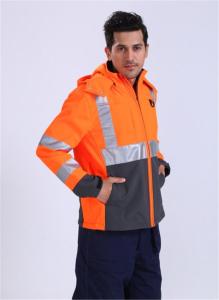 Wholesale Hi Vis Orange/ Yellow Winter Work Jacket , OEM Cold Weather Fleece Jacket from china suppliers