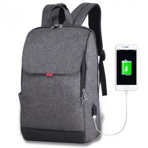 Wholesale Smart Polyester Slim Notebook Backpack With USB Charging Port from china suppliers
