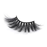 Black 3D Cruelty Free False Lashes , 25mm Vegan Fake Eyelashes
