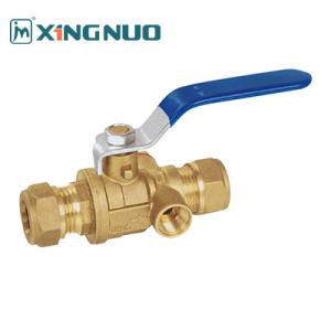 Wholesale 1 Inch Brass Ball Valve Male Threaded Socket Drain Threaded Forged Boby Blue Lever from china suppliers