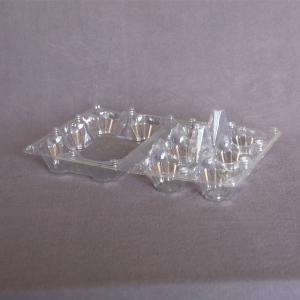 China 6 Pieces Disposable Plastic Egg Tray Clear 6 Holes Disposable Plastic Egg Box 2x3 on sale