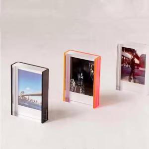 Wholesale 4'' X 6'' Acrylic Photo Frame With Magnets , Tabletop Acrylic Clear Picture Frames OEM from china suppliers