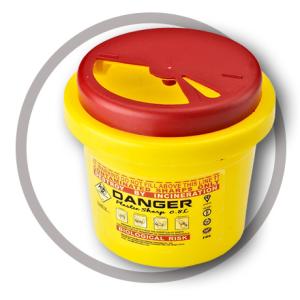 Wholesale 0.8 Litre Sharps disposal container, Sliding Lid, Red,Sharps Container | WinnerCare from china suppliers