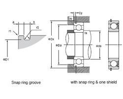 Wholesale Single Row Deep Groove Ball Bearings With Rubber Seals/Steel Shields 6202N from china suppliers