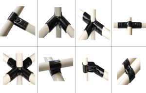 Wholesale Durable Metal Pipe Connectors , Black Metal Tube Connectors For Various Sizes Temperature Ratings from china suppliers