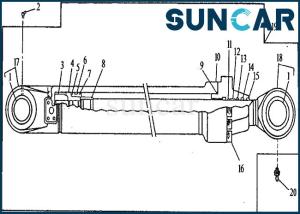 Wholesale AH144594 Boom Seal Kit Hydraulic Cylinder Repair Kit Fits 653G 690ELC John Deere from china suppliers