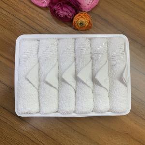 Wholesale Business Class Airline Hemmed Cotton Hand Towel With Satin Stripe from china suppliers
