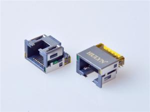 Wholesale HULYN Very low profile,RJ45 1x1 Jack, Shielded RJ45 Modular Jack, Through Hole Type, DIP,with LEDs， from china suppliers