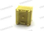 Nylon Square Foot Brush Yellow Color Auto Cutter Bristle 50 * 50 *43mm For Orox