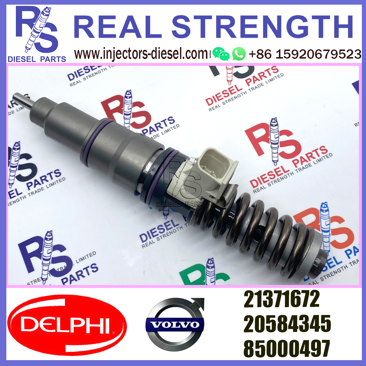 DELPHI 4pin injector 21371672 Diesel pump Injector V-O-L-V 21371672 20584345 85000497 for V-O-L-V MD13 LOW POWER