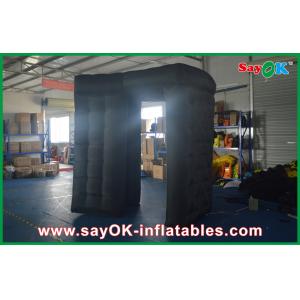 Wholesale Inflatable Photo Booth Hire Black Oxford Cloth Square Inflatable Advertising With 2 Opposite Doors from china suppliers