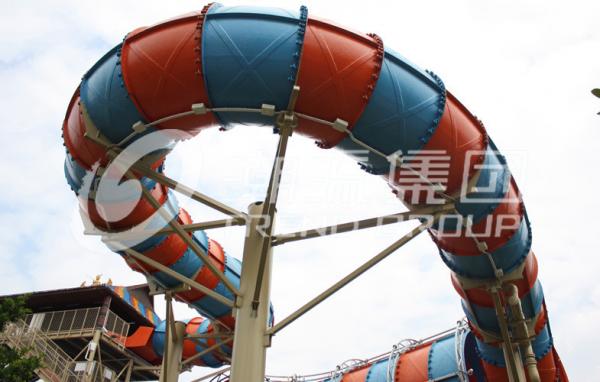 Quality Customized Outside Water Theme Parks Galvanized Carbon Steel For Adult / New Style Water Slide for sale
