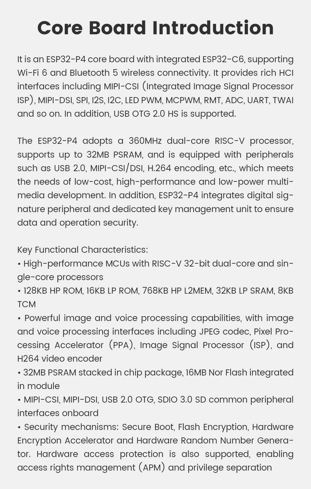 JC-ESP32P4-M3-DEV Versatile ESP32 Display Module with CSI/DSI/USB2.0 Interfaces and 5V Operating Voltage
