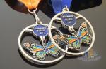 Eco - Friendly Raw Material Cut Out Medals With Sublimated Ribbon