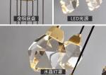 Large Crystal LED Chandelier Luxury K9 Diamond Crystal Hanging Light Living Room