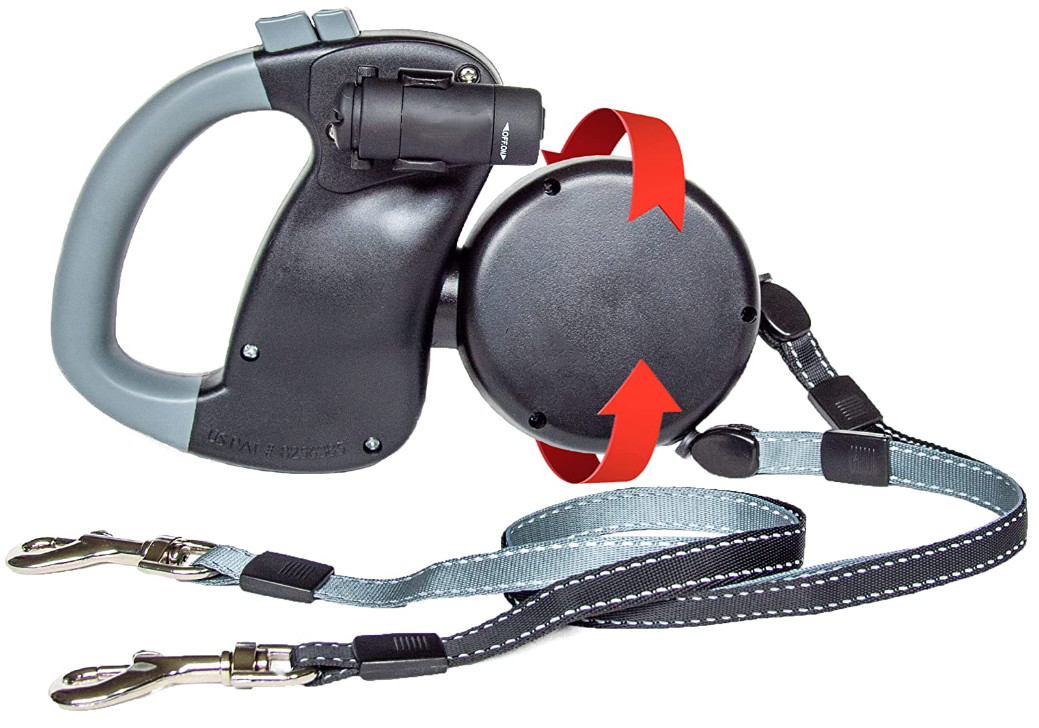 double extendable dog lead