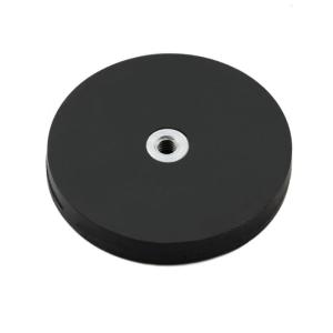 Wholesale Strong Pull Neodymium Rubber Coated Pot Magnet With M4 Internal Thread Non Slip Mount from china suppliers