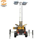 2 Wheeled Telescopic Light Tower Industrial Portable Diesel Light Tower 3