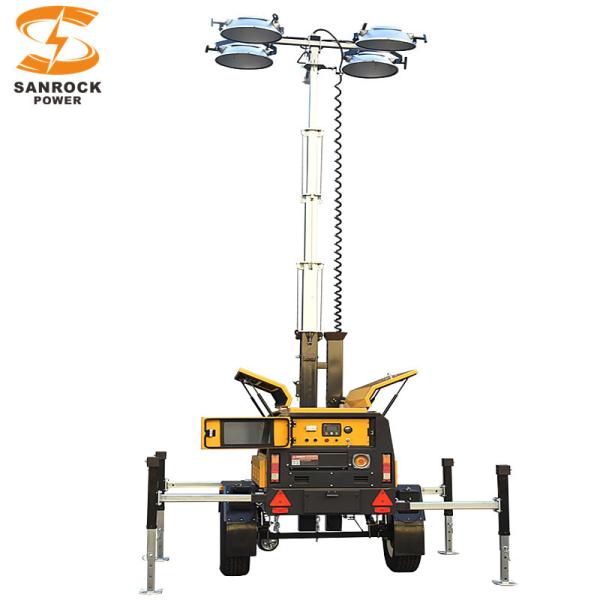 2 Wheeled Telescopic Light Tower Industrial Portable Diesel Light Tower 3
