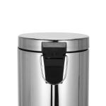Convenient Rolling Cover Foot Pedal Bin 3L/5L/8L/12L/20L/30L Stainless Steel