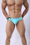 Mid Rise Patterned Boxer Briefs Bikini Adjustable Men Swimming Short