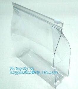 Wholesale reusable promotional Plastic LDPE slider zipper bags, metallized film bottom loaded slider zipper packaging gloss finish from china suppliers