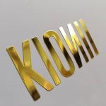 Custom Logo Clear Metallic Stickers Waterproof Transparent Embossed Label