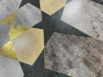 60x60cm Flower Gold Colour Floor Tiles Glazed Surface Colorful For Project