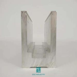 Wholesale 100x62mm U Shaped Aluminum Channel , Aluminum U Channel For Glass Balustrades Base from china suppliers