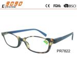 Fashionable reading glasses ,made of plastic,spring hinge,suitable for men and