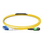 MPO Female to 4 LC UPC Duplex OS2 9/125 Single Mode Breakout Cable 8 Fibers 3m