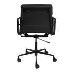 Multi Function Swivel Leather Office Chair , Ergonomic Black Leather Task Chair