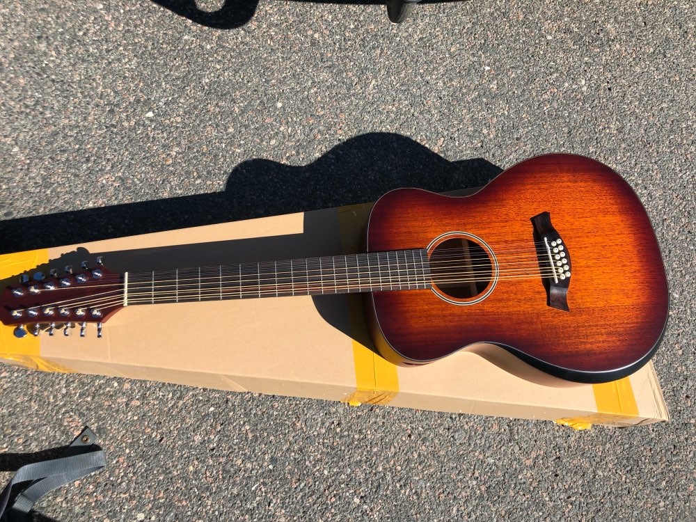 AAAA OM and Auditorium folk Guitars Orchestra 12 string OM all solid mahogany wood acoustic electric guitar