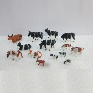 Wholesale 1:87 color cattle--model animals,HO painted cattle,model cow,HO cow,HO animal,1:87 ABS cow from china suppliers