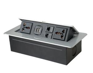 Wholesale Flip Cover Desktop pop up power outlet uninvesal standard Socket Outlets for office desk /kitchen workstation from china suppliers
