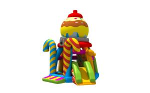 Wholesale Attractive Tarpaulin Candy Bouncy Castle Inflatable Jump House Combo from china suppliers