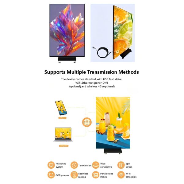 Full Color Indoor led display Tri Fold Foldable LED Poster Screen Display