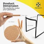 Wholesale Reusable Natural Cork Coasters With Metal Holder For Bar Glass Cup